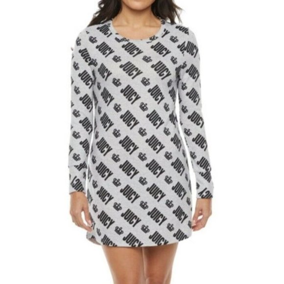 JUICY COUTURE Women's Long Sleeve Crown/Juicy Night Gown NWT Size L - Picture 2 of 8